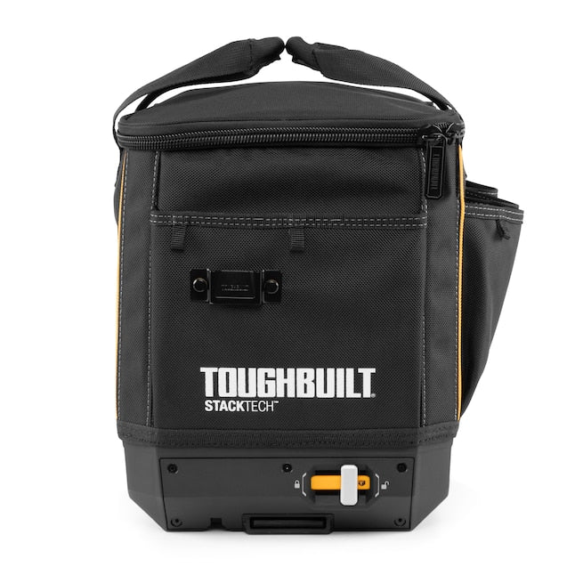 TOUGHBUILT STACKTECH Black Polyester 11-in Zippered Tool Bag