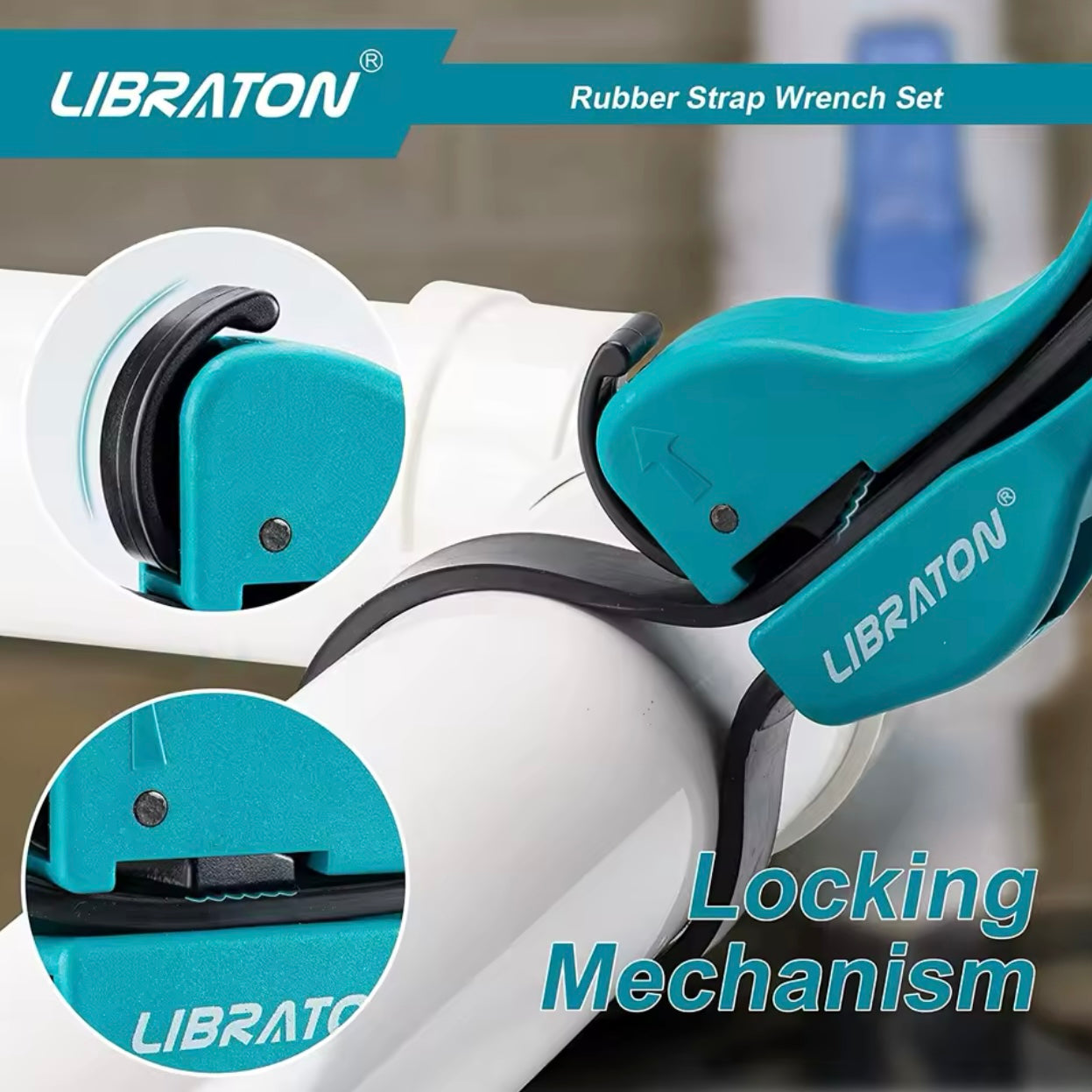 LIBRATON 1/2PC Rubber Strap Wrench Set
