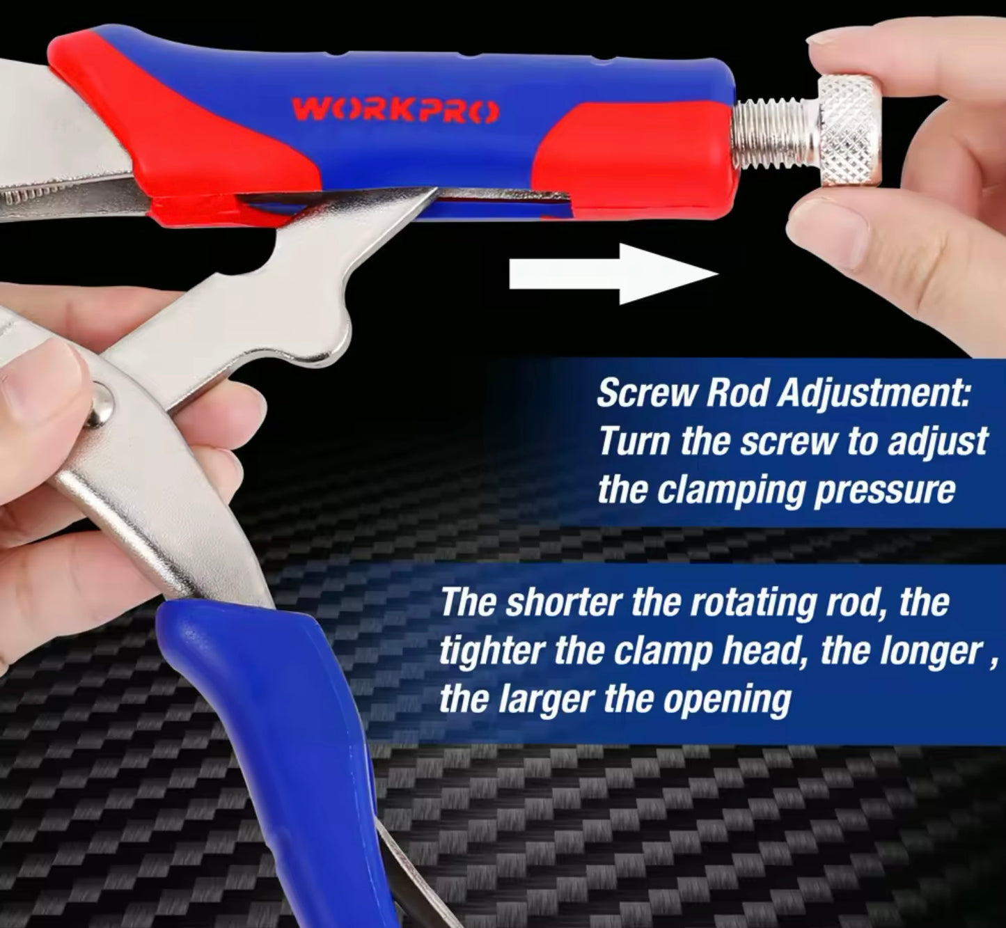 WORKPRO 6.5” Quick Release Long Nose Locking Pliers
