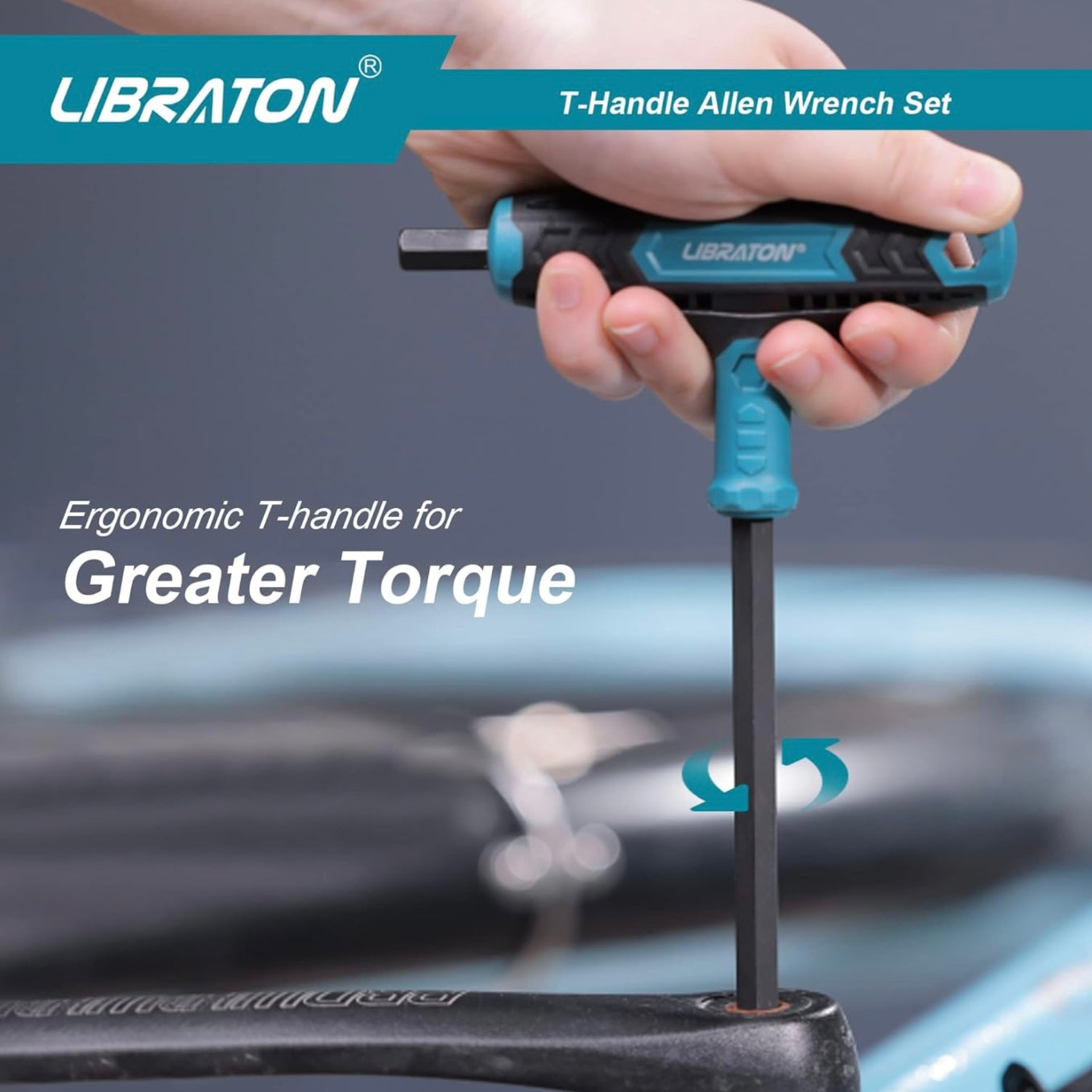 LIBRATON 7PC T Handle Allen Wrench Set- SAE w/ Storage Box