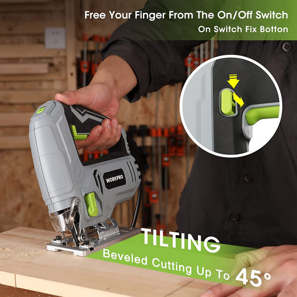 WORKPRO 600W Corded Jig Saw Kit