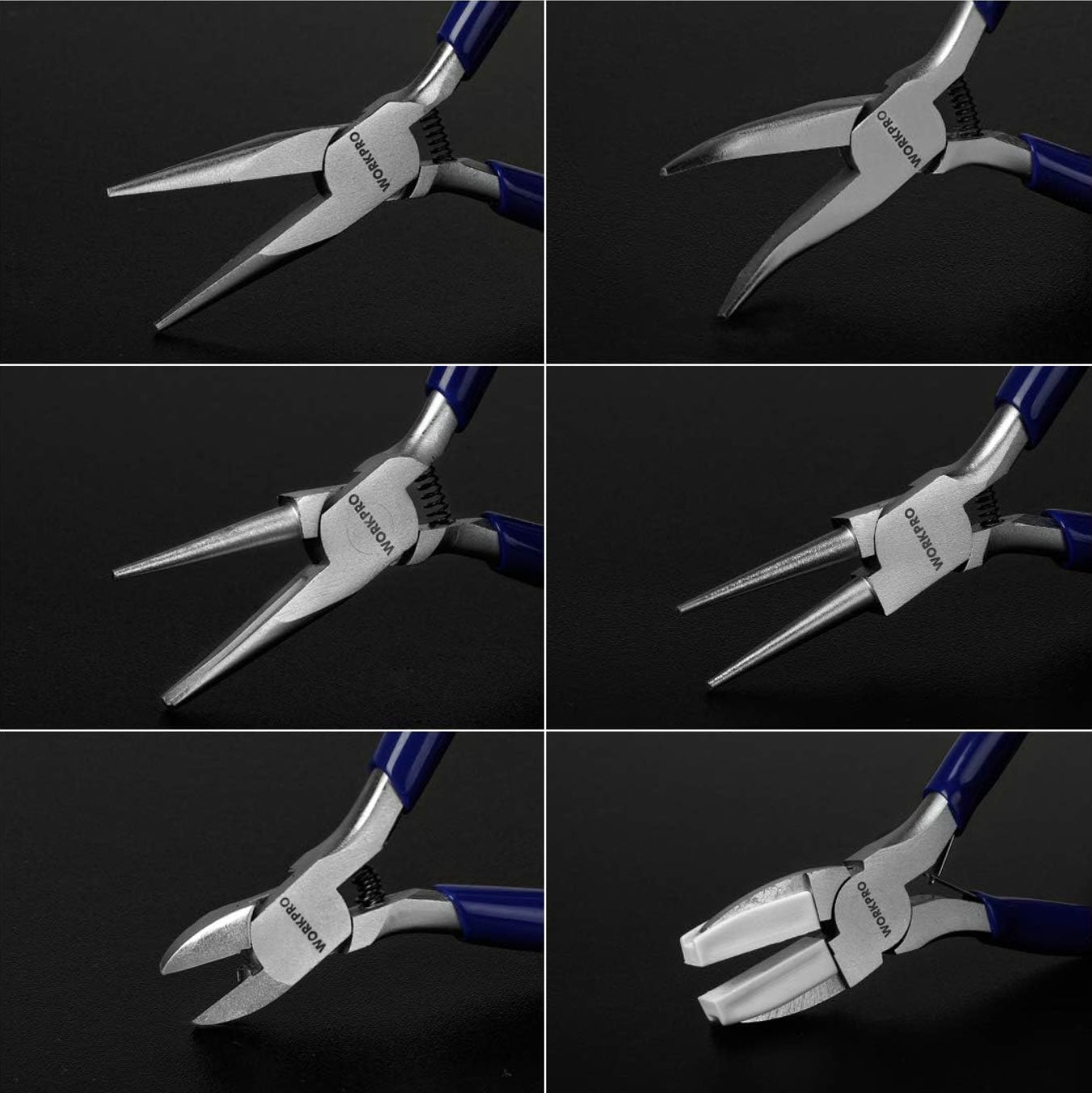 WORKPRO 7PC Jewelry Pliers Set w/ Easy Carrying Pouch