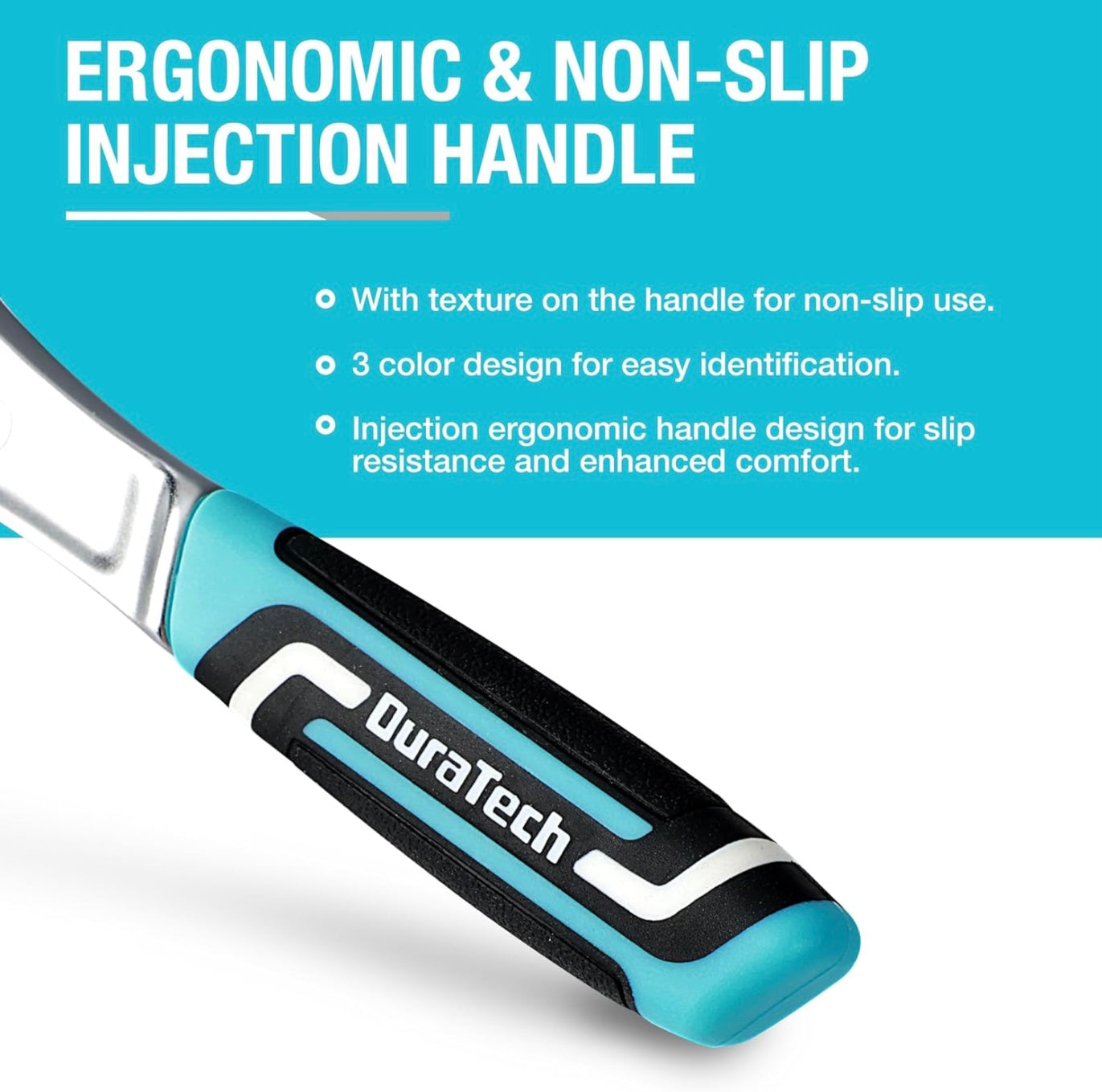 DURATECH 3-Piece Drive Ratchet, 1/4", 3/8", 1/2" Drive w/ Cushion Injection Handle