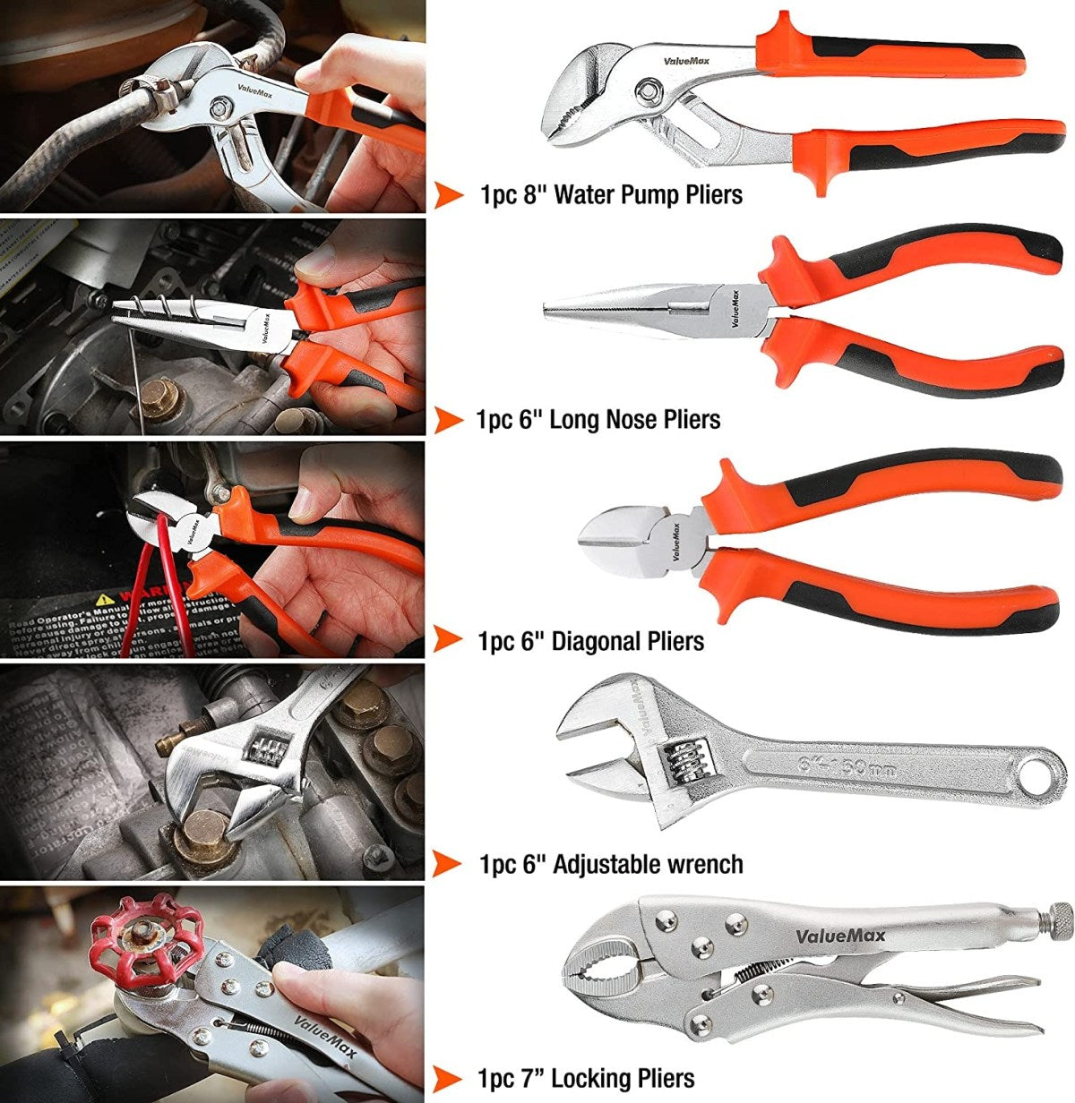 ValueMax 218PC Basic Household Repair Tool Kit w/ 13” Large Opening Tool Bag