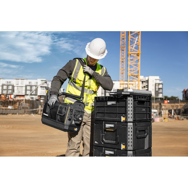 TOUGHBUILT STACKTECH Black Polyester 18-in Tool Tote