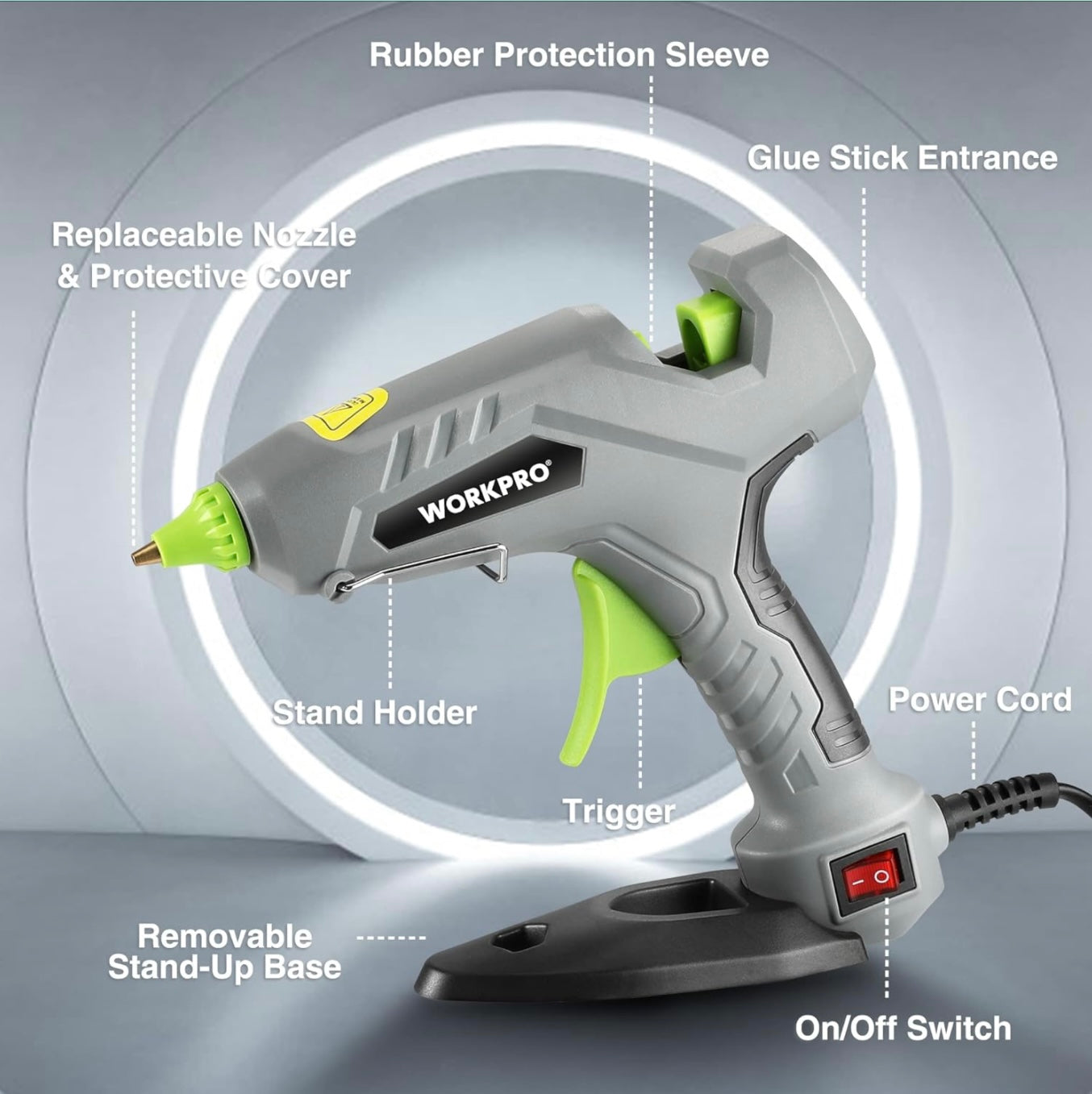 WORKPRO 60W Hot Glue Gun W/ 20 Glue Sticks