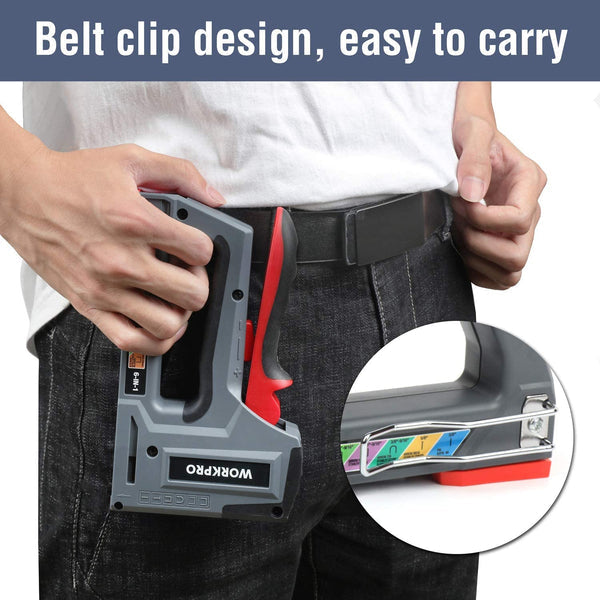 WORKPRO 6-in-1 Staple Gun w/ 4000 Staples