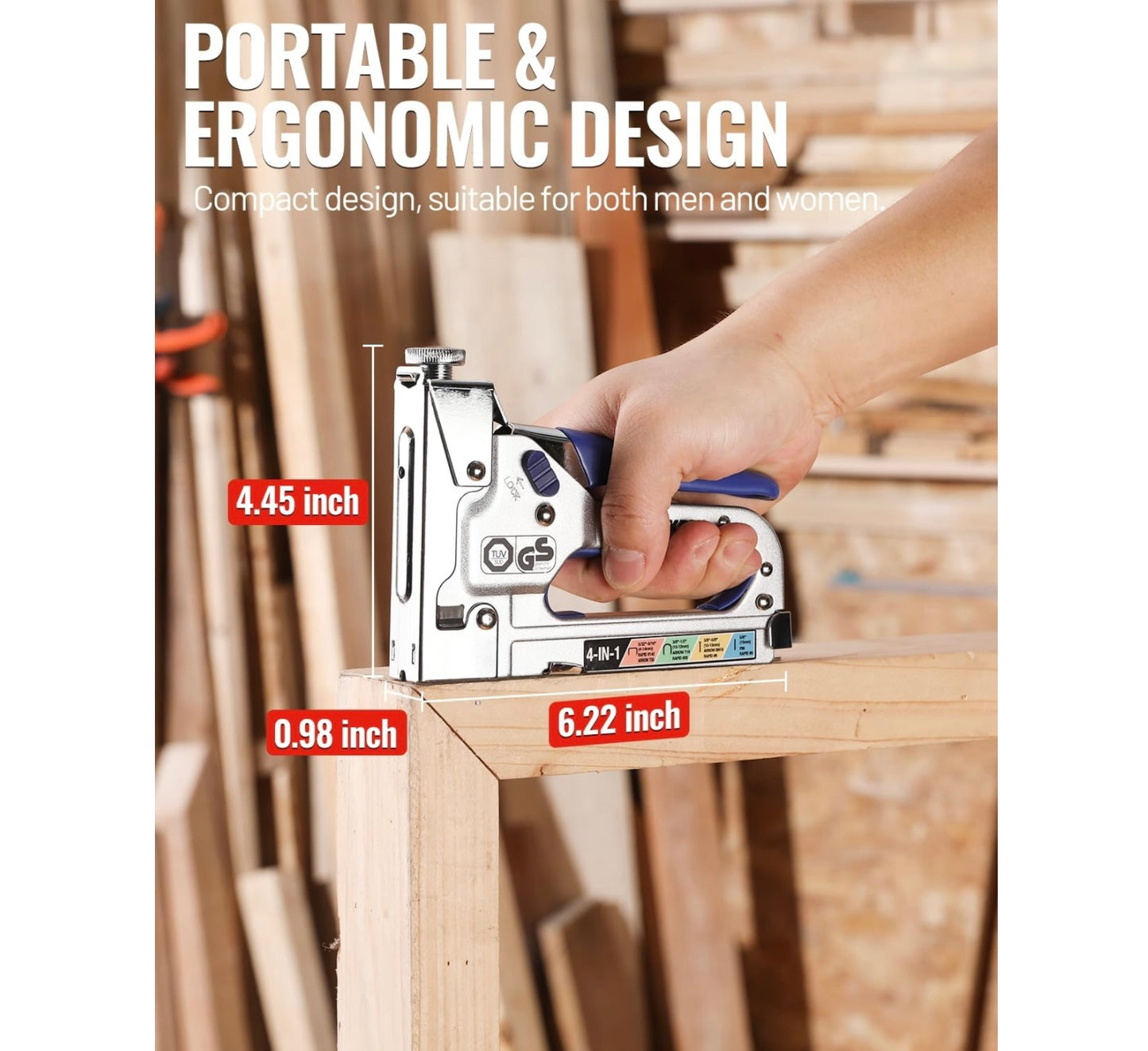 WORKPRO 4-in-1 Staple Gun + 2000 Staples