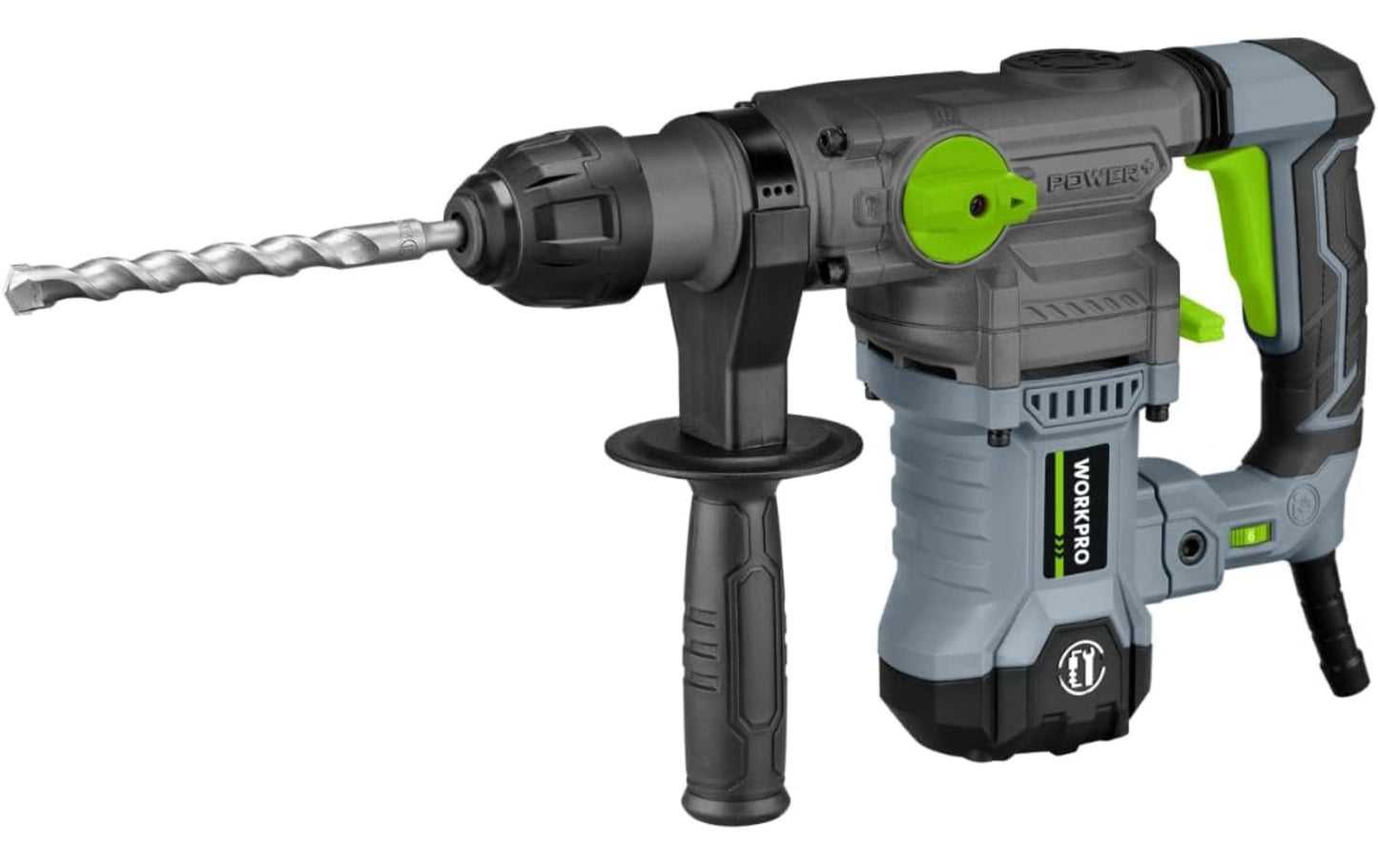 WORKPRO Heavy-Duty 12.5AMP Premium 1-1/4” SDS-Plus Rotary Hammer Drill