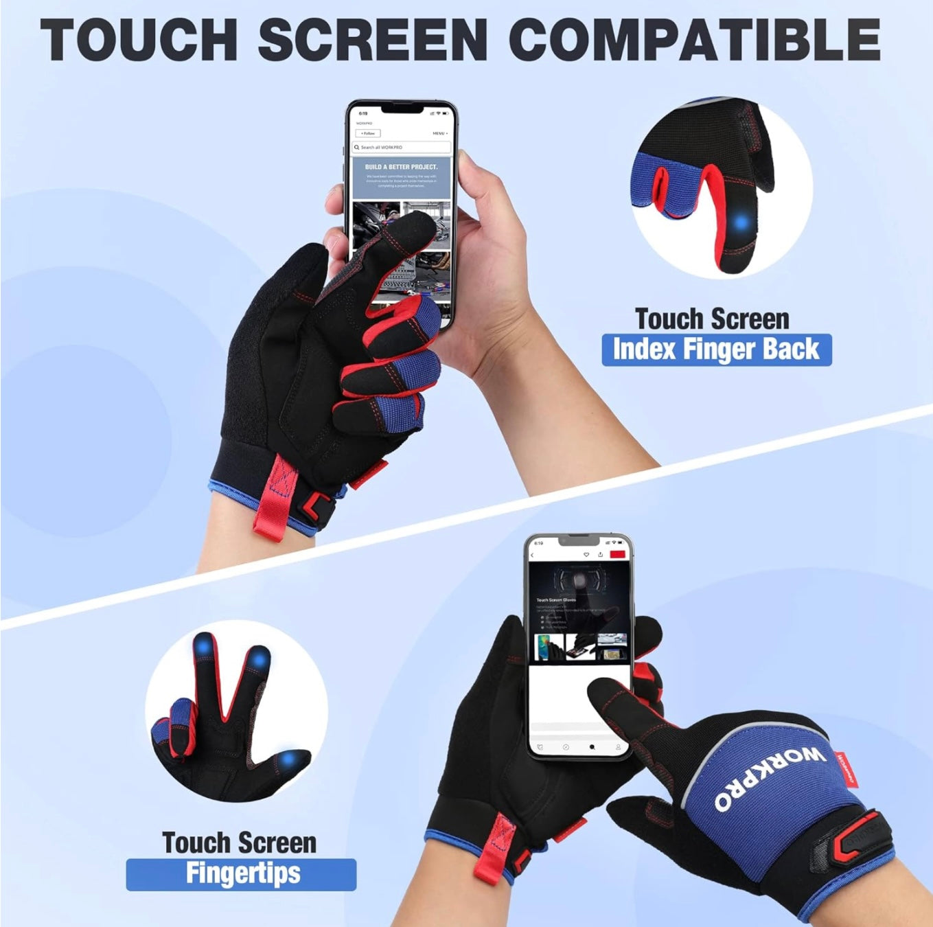 WORKPRO Safety Work Gloves - Medium