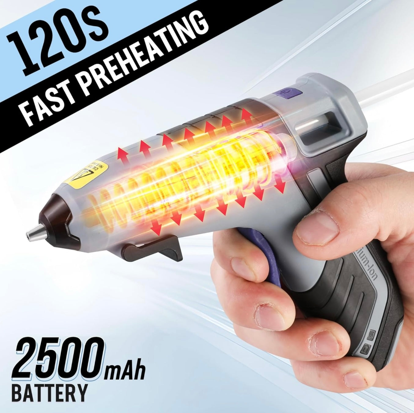 WORKPRO 3.6V Cordless Hot Glue Gun W/ 20 Glue Sticks