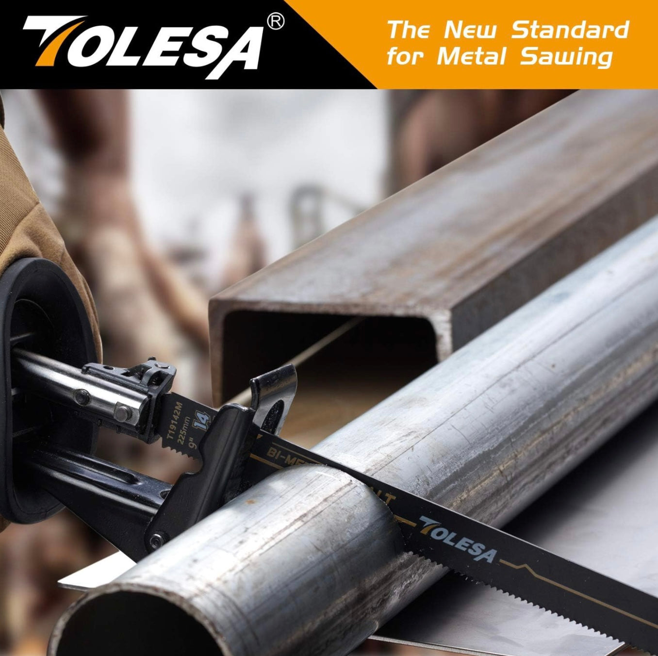 TOLESA 5PC 6”/9” Metal 2-8mm 14TPI Bi-Metal Cobalt Reciprocating Saw Blades