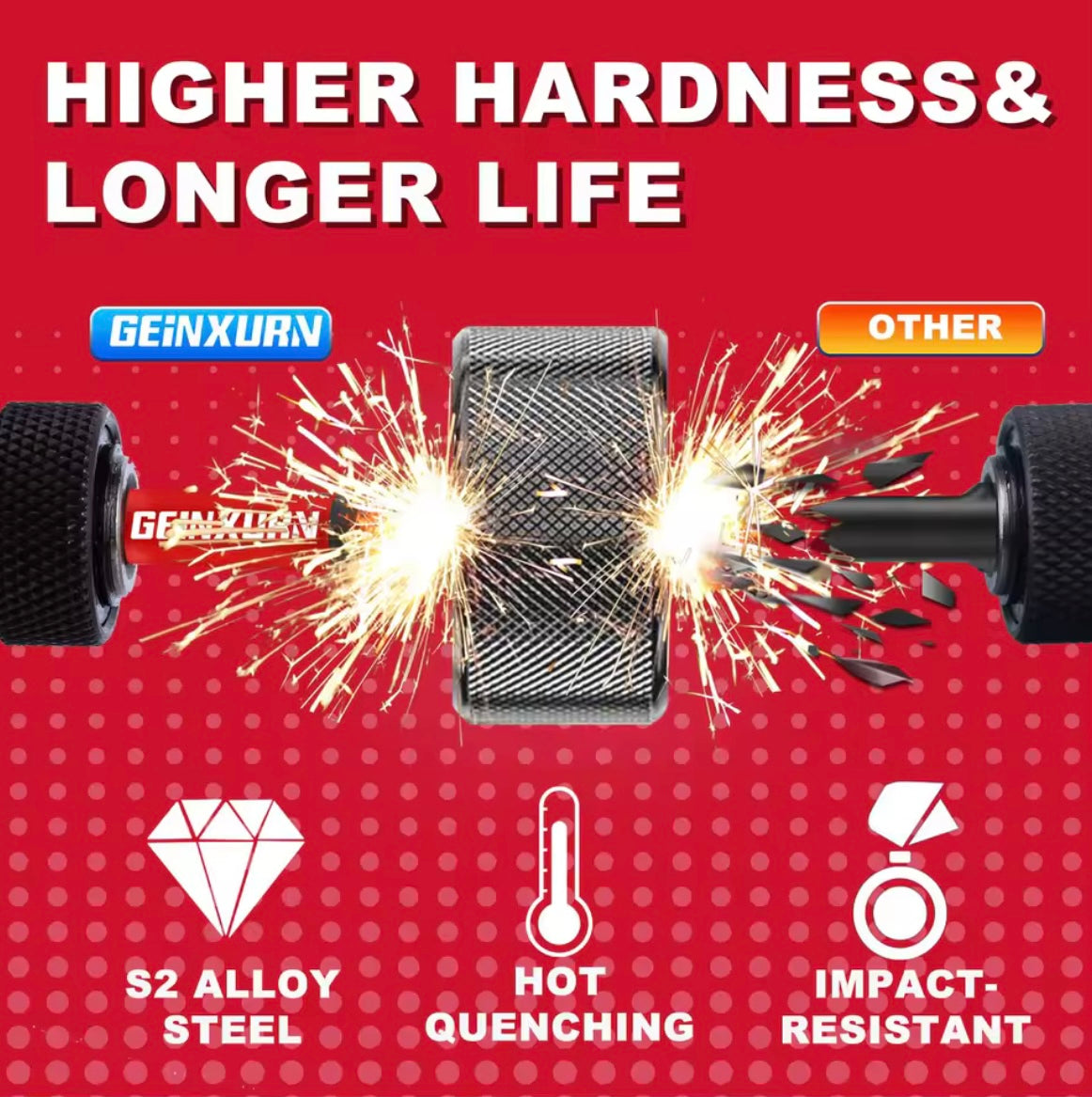 GEINXURN 21PC 1” Impact Driver Bit Set w/ 3” Bit Holder Extension