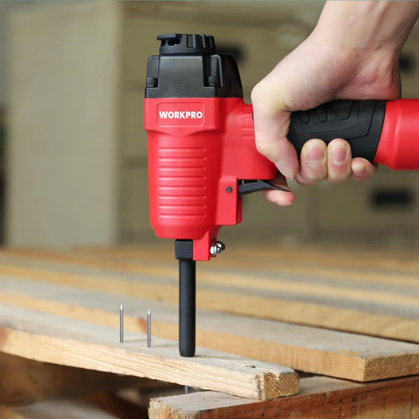 WORKPRO Pneumatic Nail Remover, 60-100 PSI, Removes 9-16 Gauge Nails