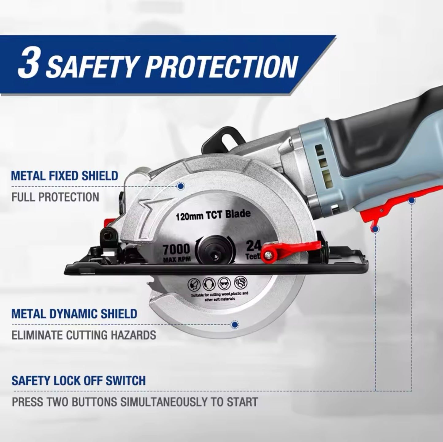 WORKPRO 710W Mini Circular Saw