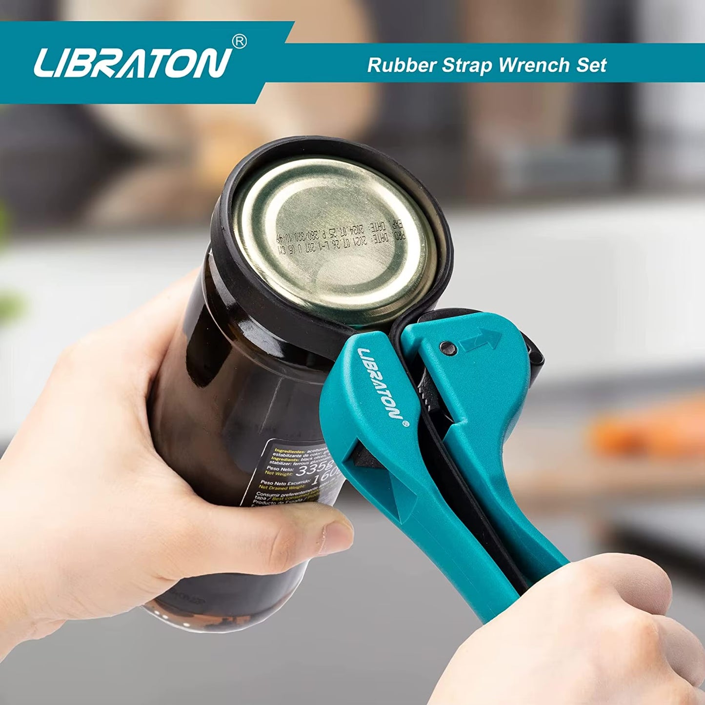 LIBRATON 1/2PC Rubber Strap Wrench Set
