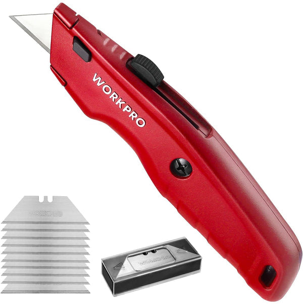 WORKPRO Premium Retractable Utility Knife, Quick Change Blade