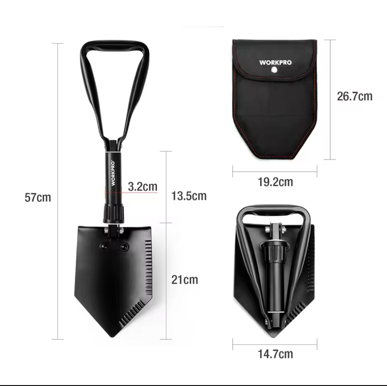 WORKPRO Folding Shovel
