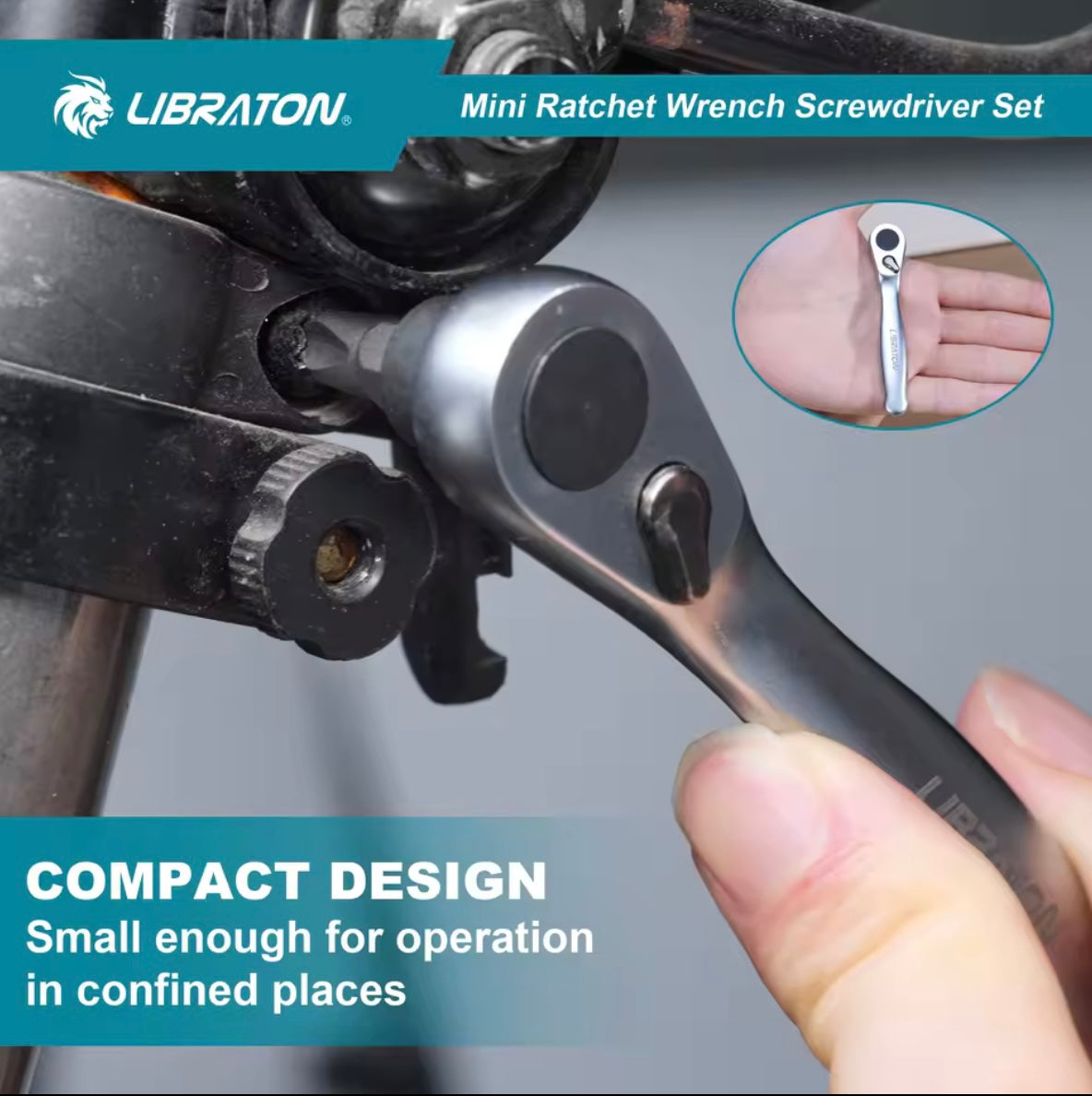 LIBRATON 11PC Mini Ratchet Wrench Screwdriver Set