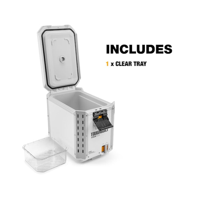 TOUGHBUILT STACKTECH Compact White 16-Quart Insulated Chest Cooler