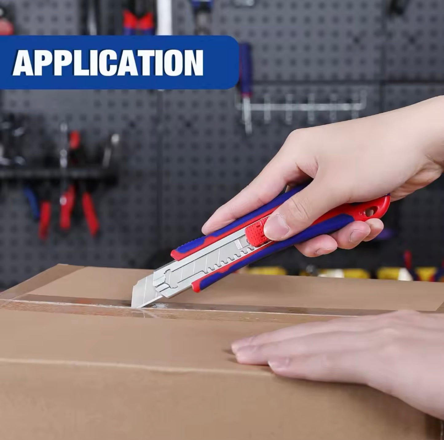 WORKPRO Retractable Snap-Off Box Cutter w/ SK5 Extra Blades