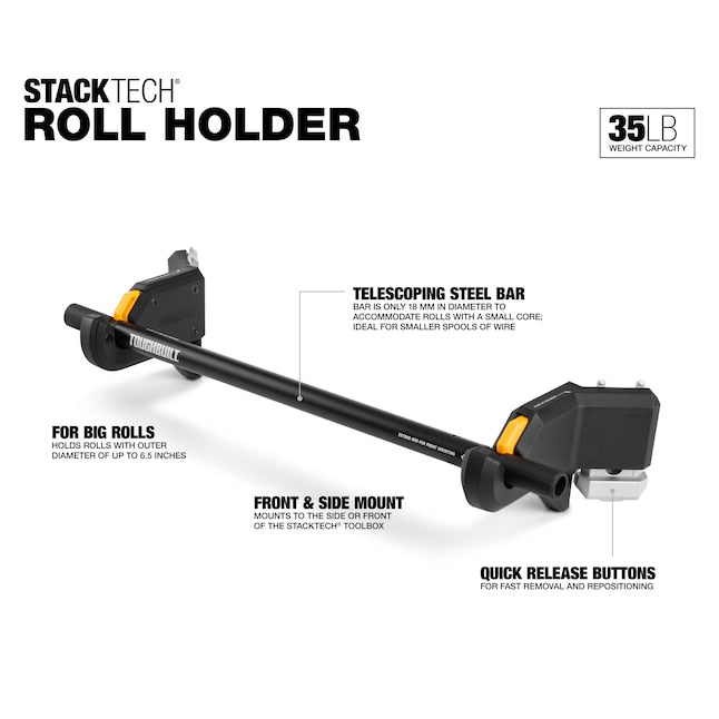 TOUGHBUILT STACKTECH Plastic/Metal Paper Towel Holder