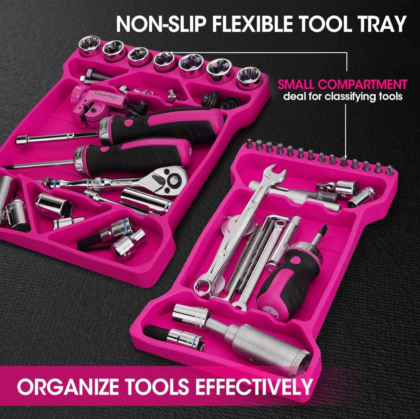 DURATECH 3PK Flexible Silicone Tool Tray