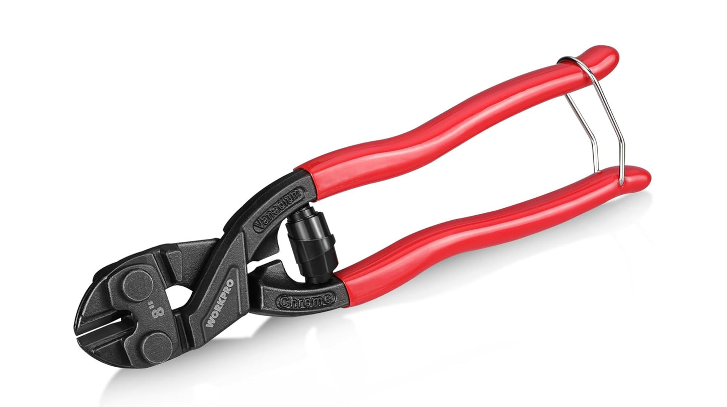 WORKPRO 8” Mini Bolt Cutter w/ Recess & Spring