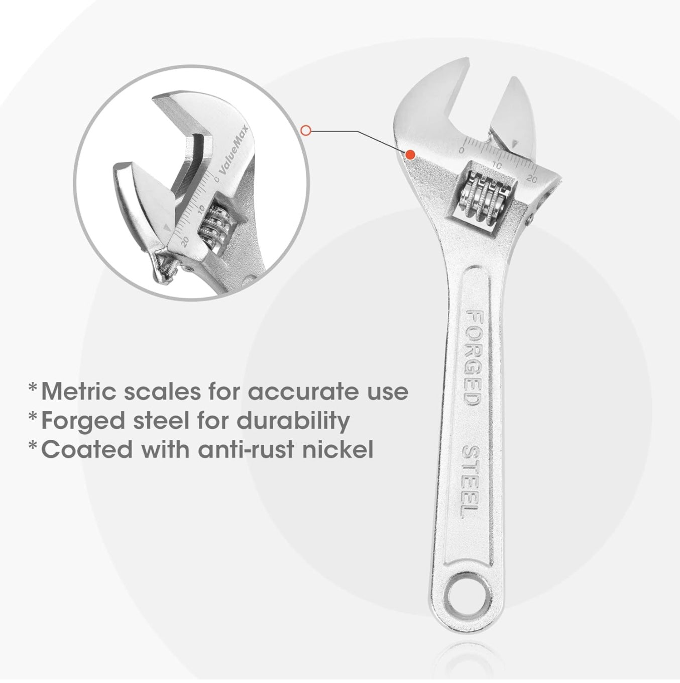 ValueMax 8PC Pliers & Wrench Set w/ Linesman, Locking, Needle Nose, Groove Joint, Slip Joint, Diagonal Pliers, Adjustable Wrench