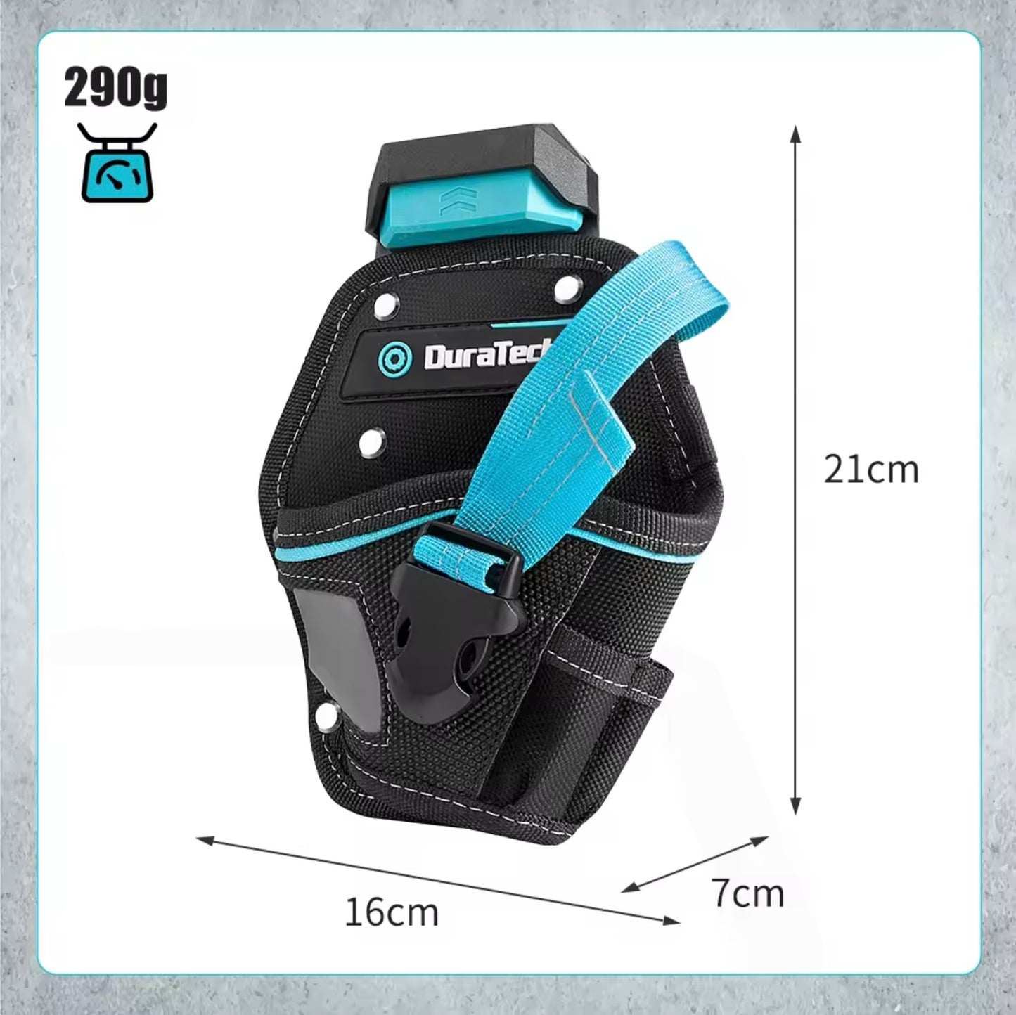 DURATECH Quick-Release Electrician Drill Holster Pouch