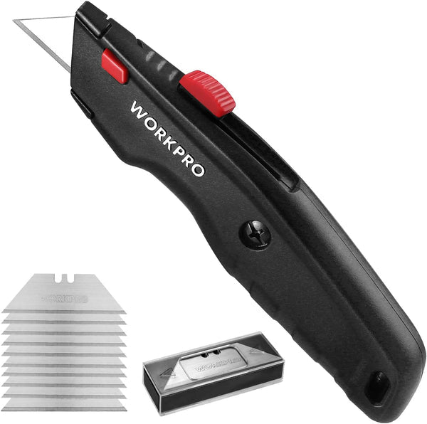 WORKPRO Premium Retractable Utility Knife, Quick Change Blade