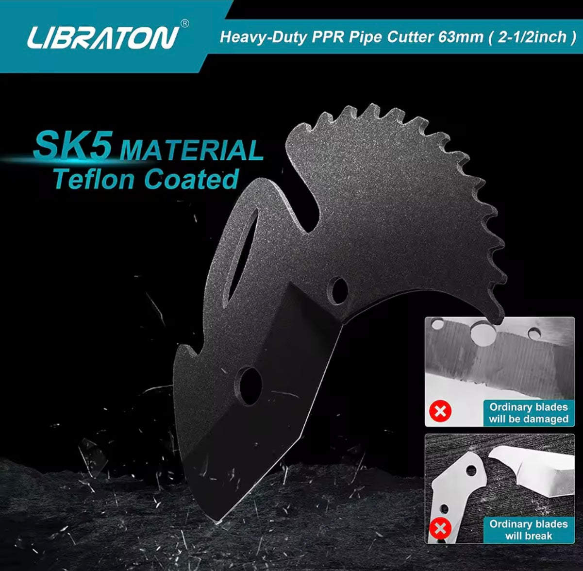 Libraton 1PC Pipe Cutter Replacement Blade (Up to 2-1/2")
