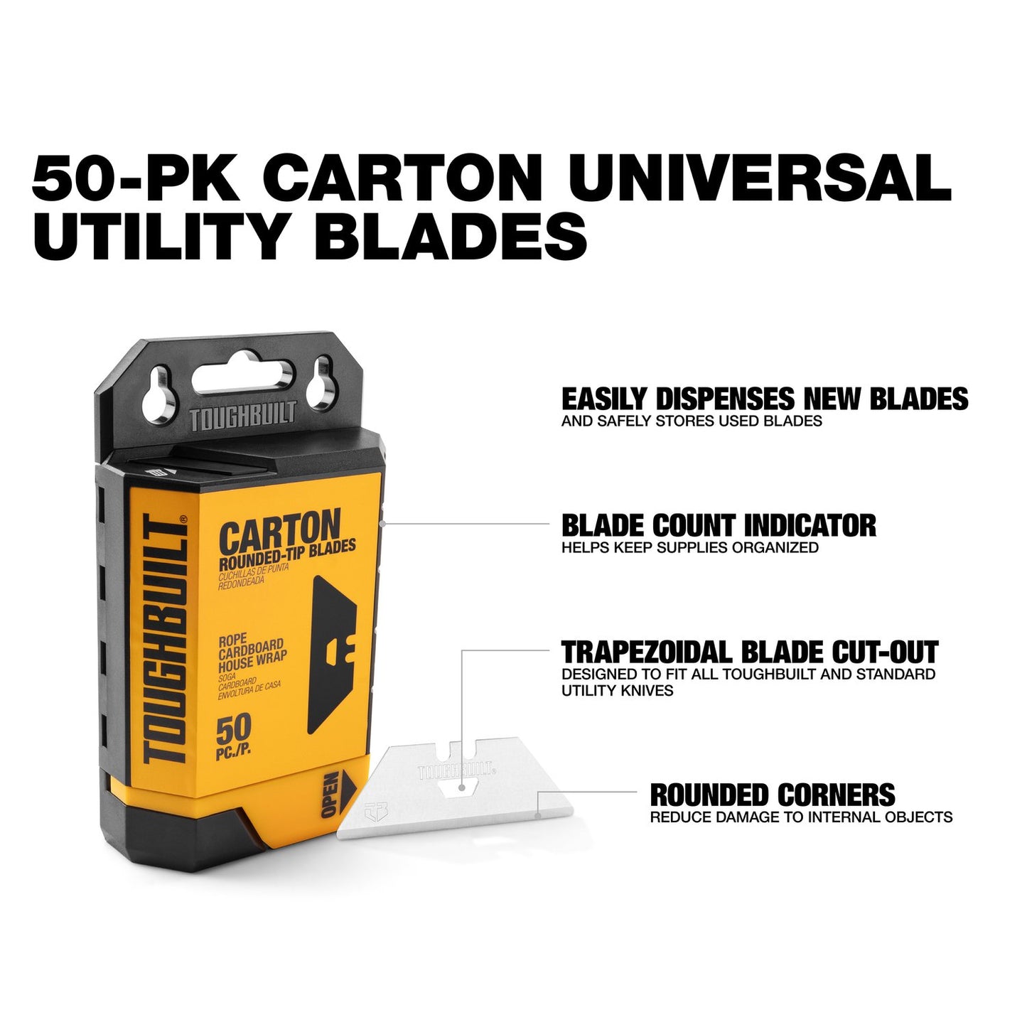 50-PK Carton Universal Utility Blades