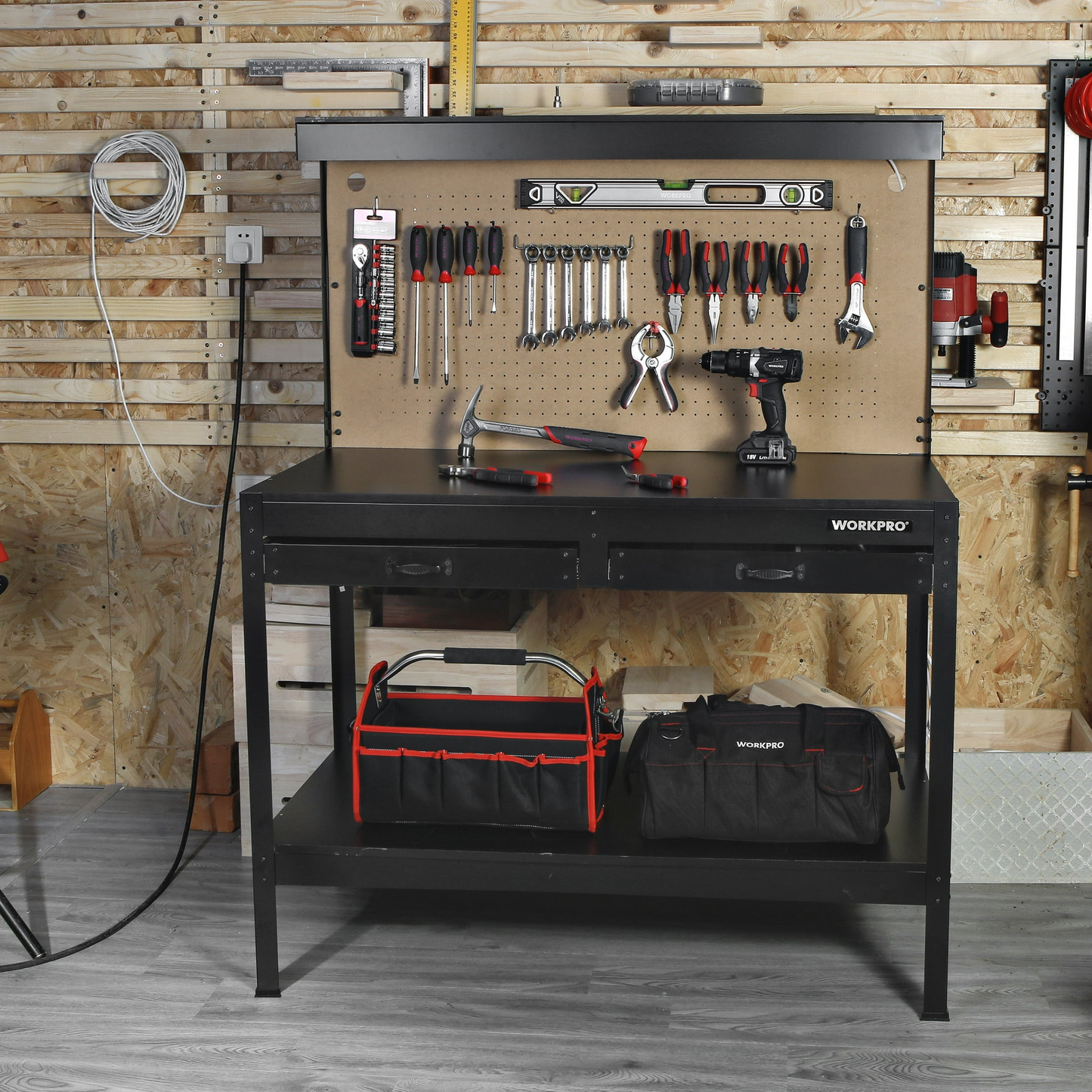 WORKPRO Multi-Purpose 48” Workbench w/ Work Light