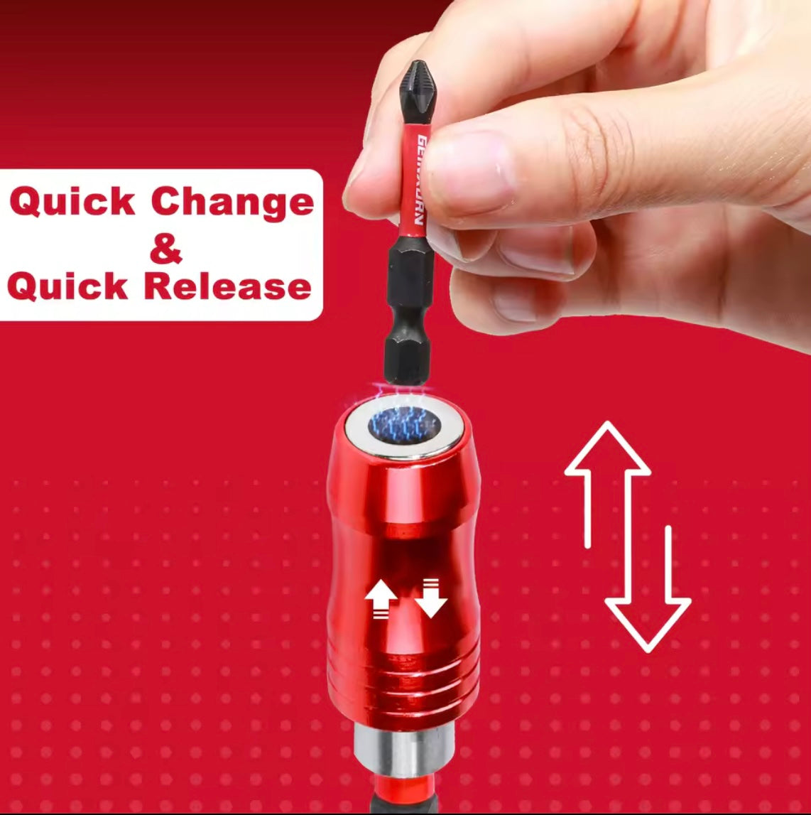 GEINXURN 21PC 2” Impact Driver Bit Set w/ 2.6” Magnetic Telescopic Bit Holder
