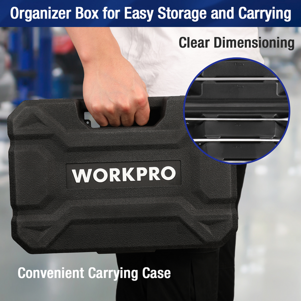 WORKPRO 22Pc Ratcheting Combination Wrench Set