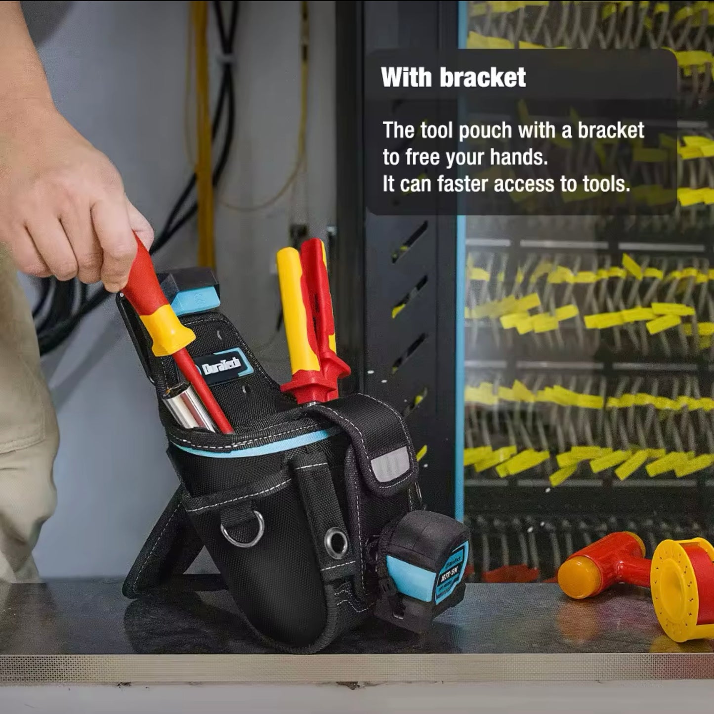 DURATECH Small Quick-Release Electricians Tool Pouch