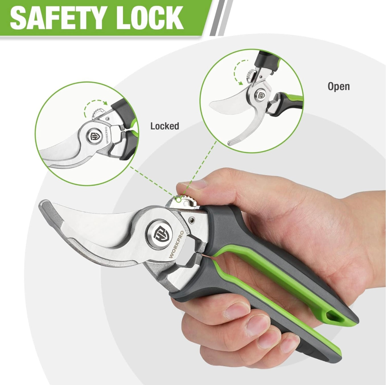 WORKPRO 8.5” Garden Bypass Pruning Shears