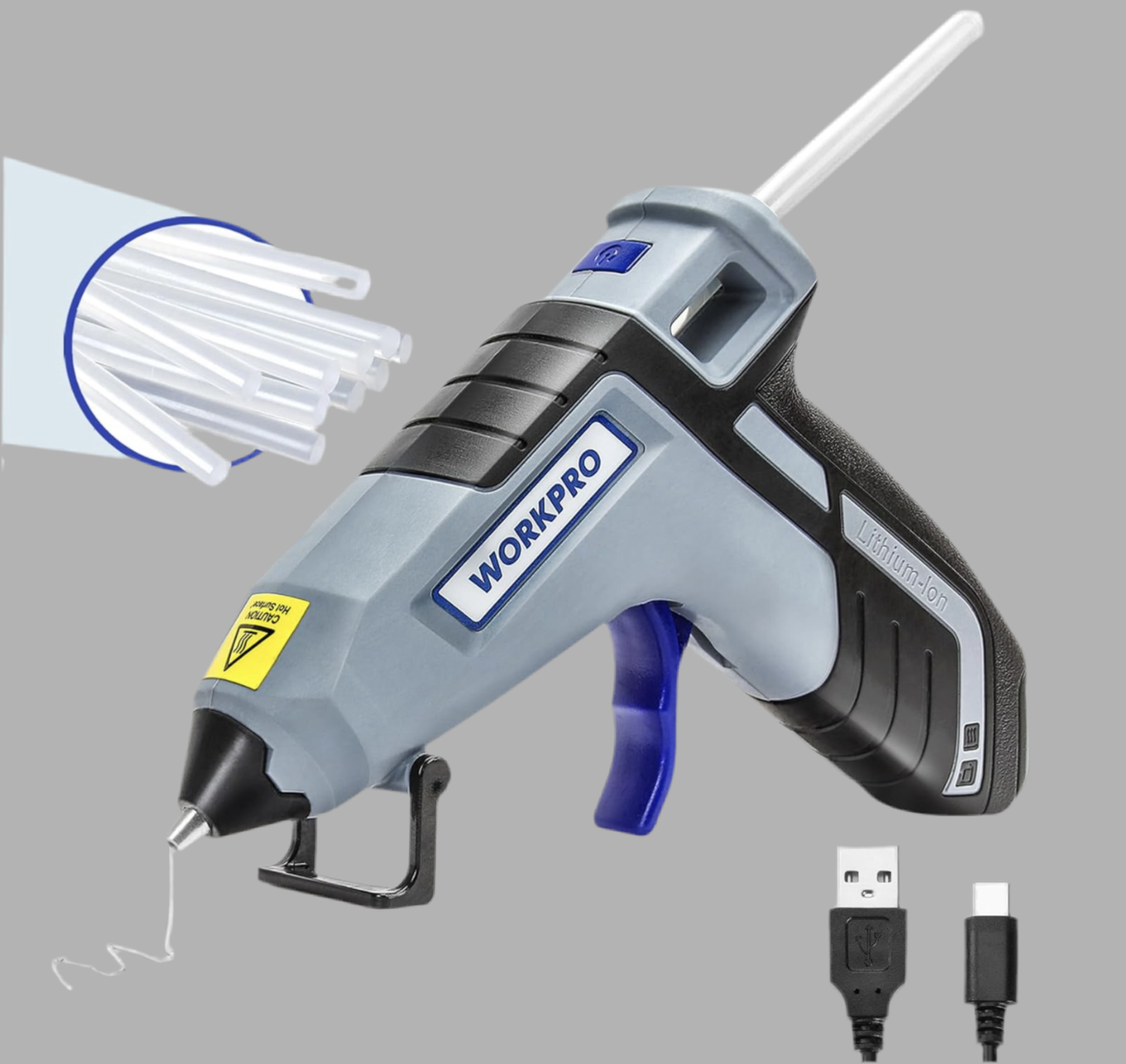 WORKPRO 3.6V Cordless Hot Glue Gun W/ 20 Glue Sticks
