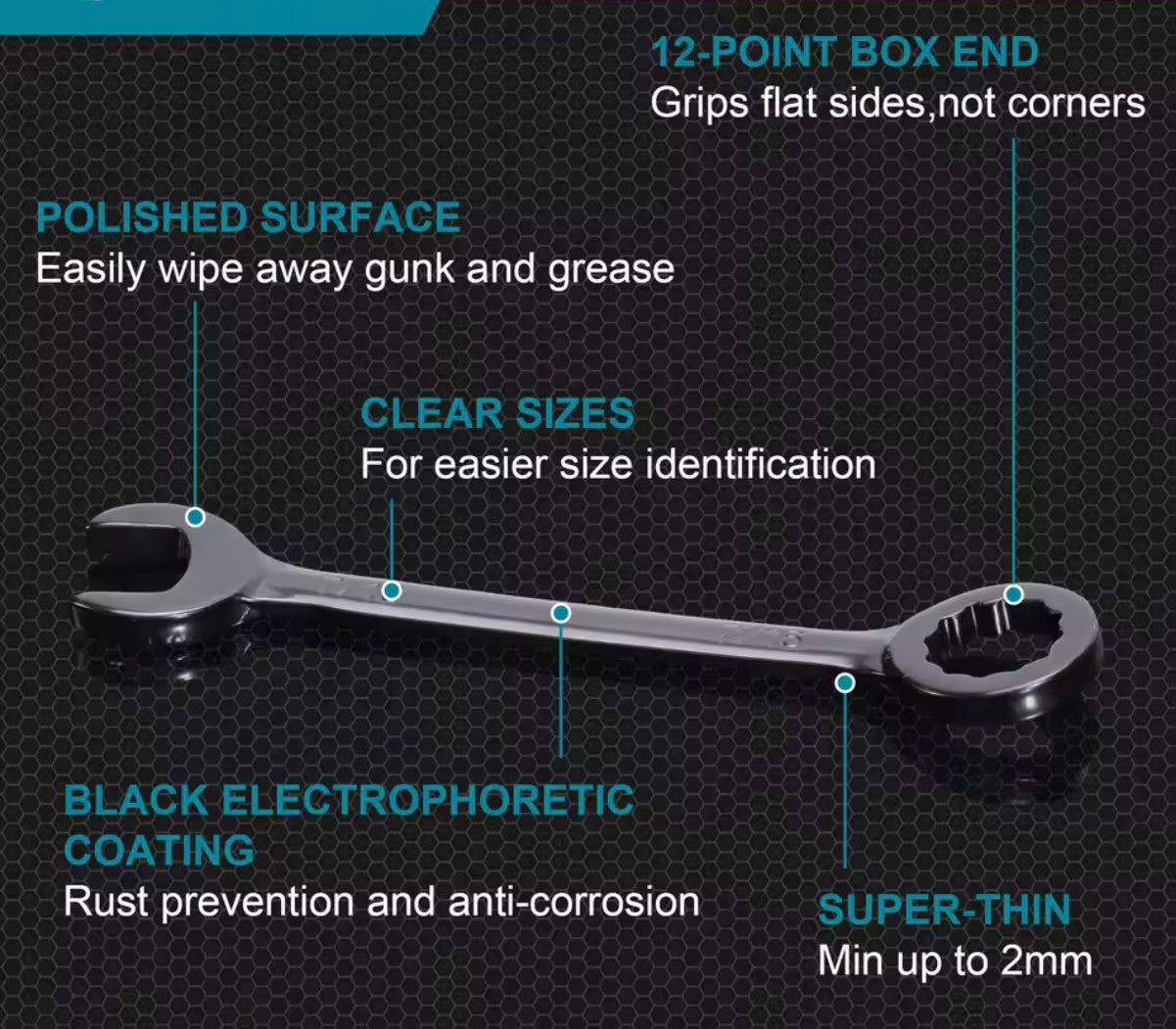 LIBRATON 20PC Mini Wrench Set - Metric & SAE