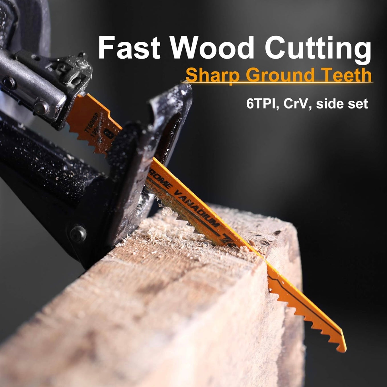TOLESA 10PC 6” Metal/Woodcutting 6, 10, 18TPI Reciprocating Saw Blades