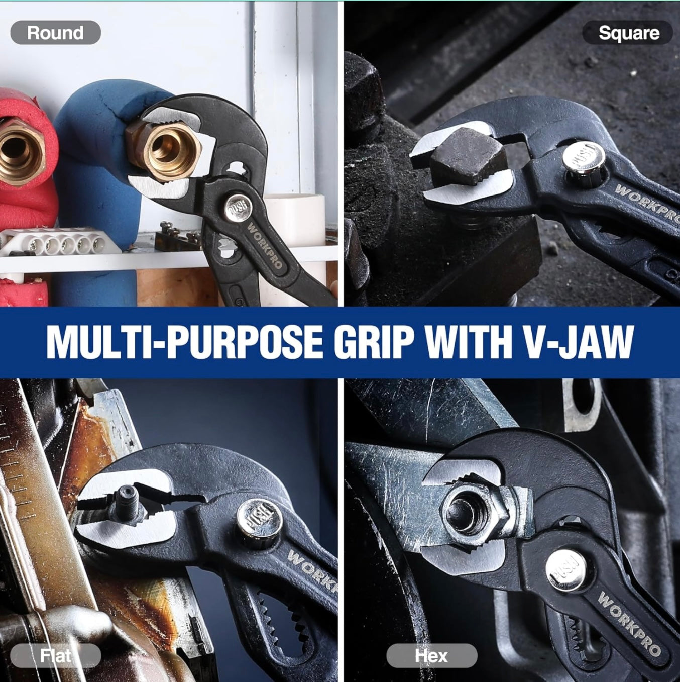 WORKPRO 7” Groove Joint Pliers / Water Pump Pliers