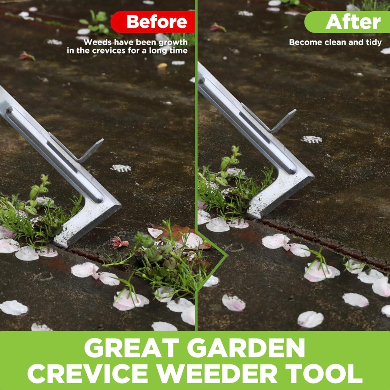 WORKPRO 3Pc Garden Tool Set w/ Wood Handle - Weed Puller, Crack Weeder, Hand Trowel