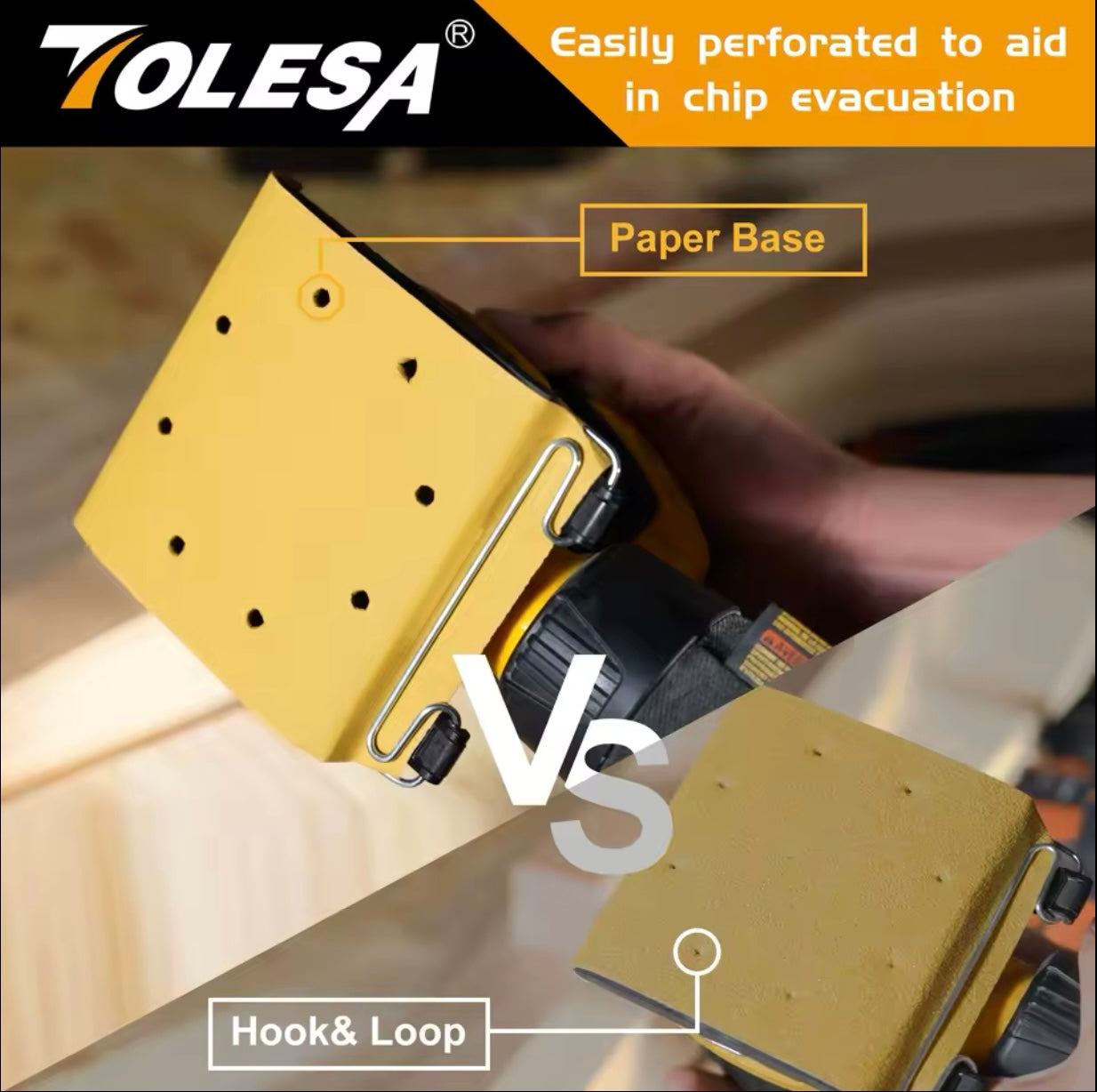 TOLESA 60PC 1/4 Sheet Sandpaper Set