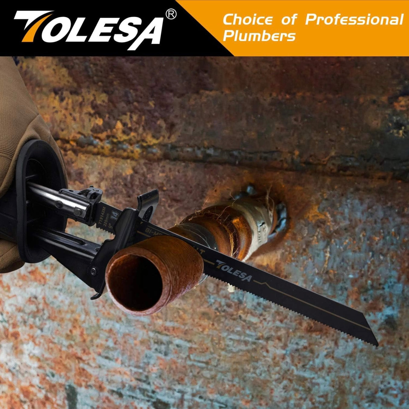 TOLESA 5PC 6”/9” Metal 2-8mm 14TPI Bi-Metal Cobalt Reciprocating Saw Blades