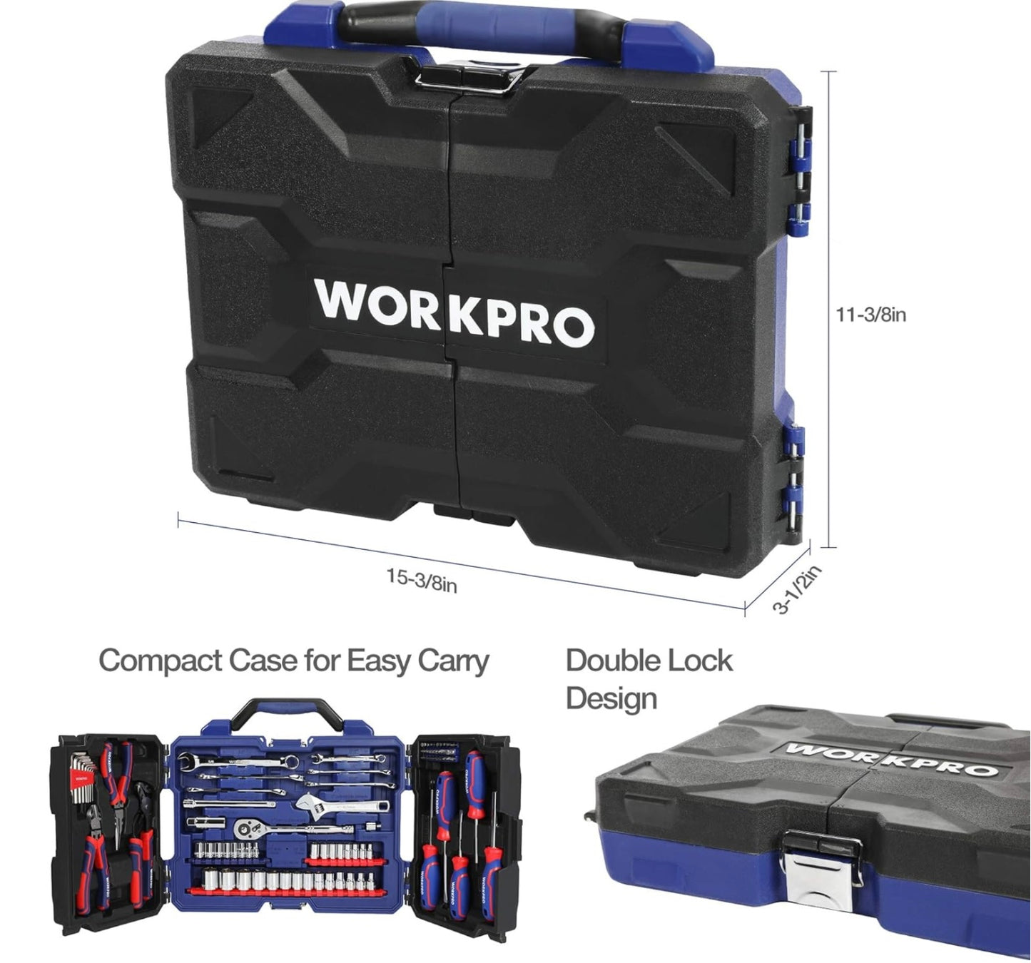 WORKPRO 87Pc Household Hand Tool Kit