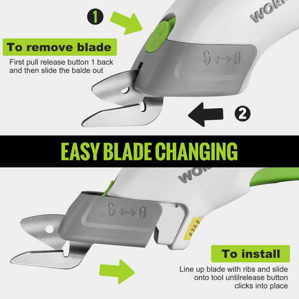 WORKPRO 4V Cordless Rechargeable Electric Scissors