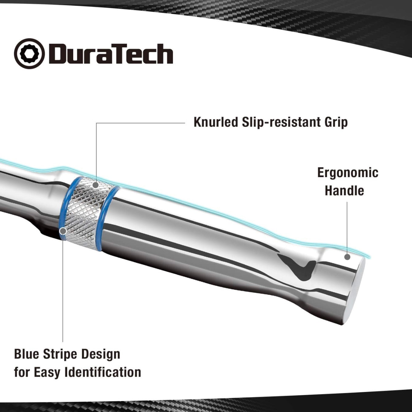 DURATECH 3-Piece Drive Ratchet - 1/4", 3/8", 1/2" Drive
