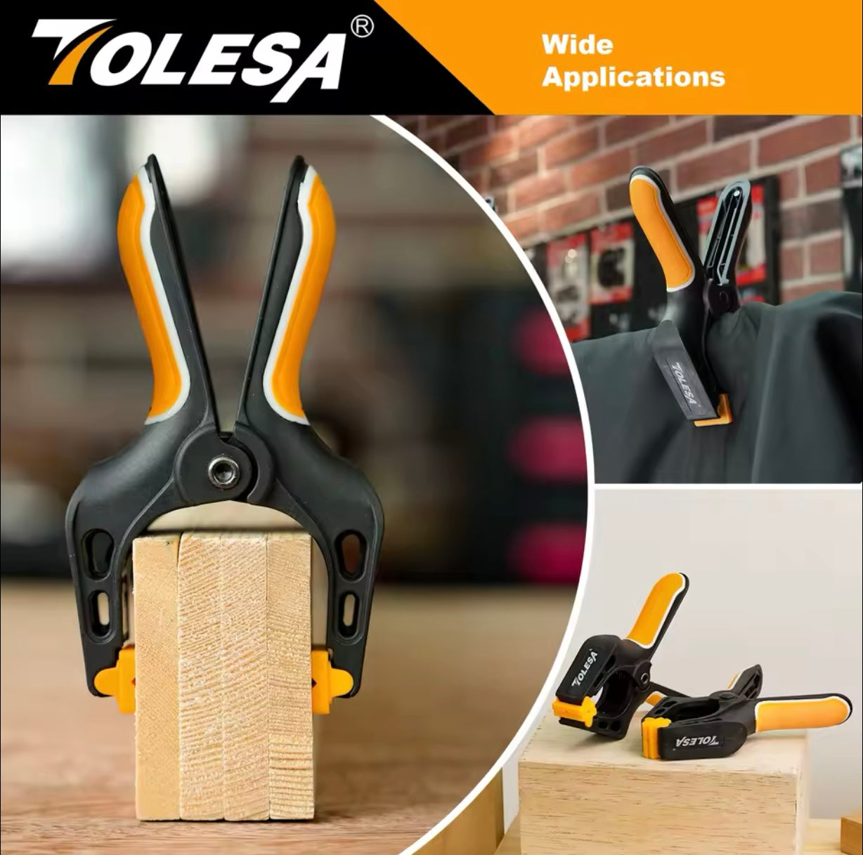 TOLESA 2/4PC 7” Heavy-Duty Spring Clamps