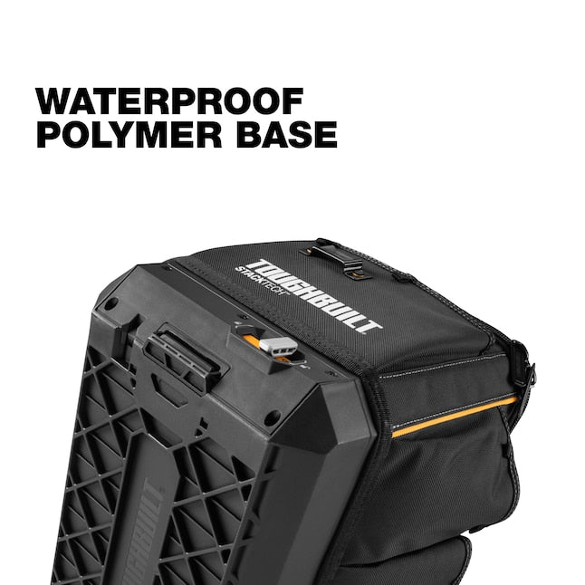 TOUGHBUILT STACKTECH Black Polyester 11-in Zippered Tool Bag